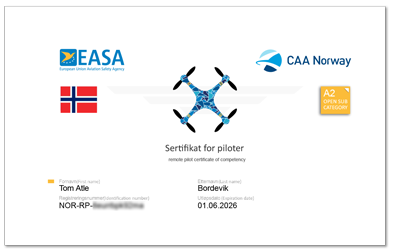 sertifikat drone A2
